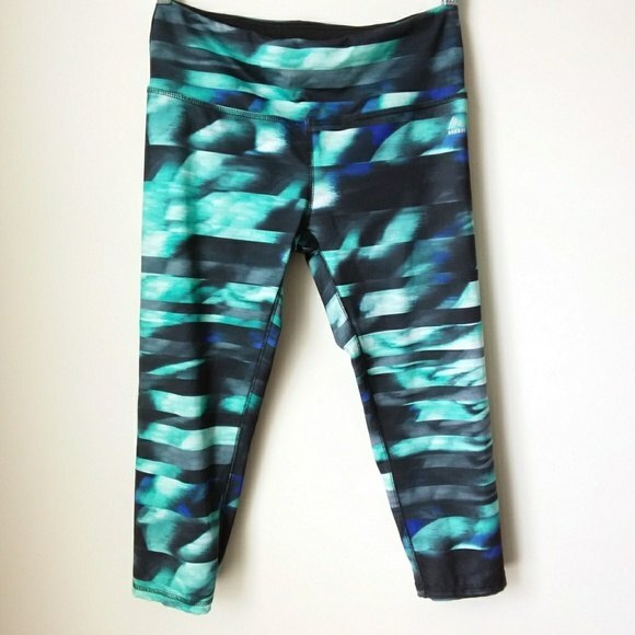 RBX Green Multicolor Active Bottom Leggings L - Picture 2 of 8